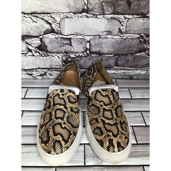 Aquatalia Leopard Print Leather Slip On Casual Sneaker Shoes Women Sz 8M US/39EU - Picture 2 of 16